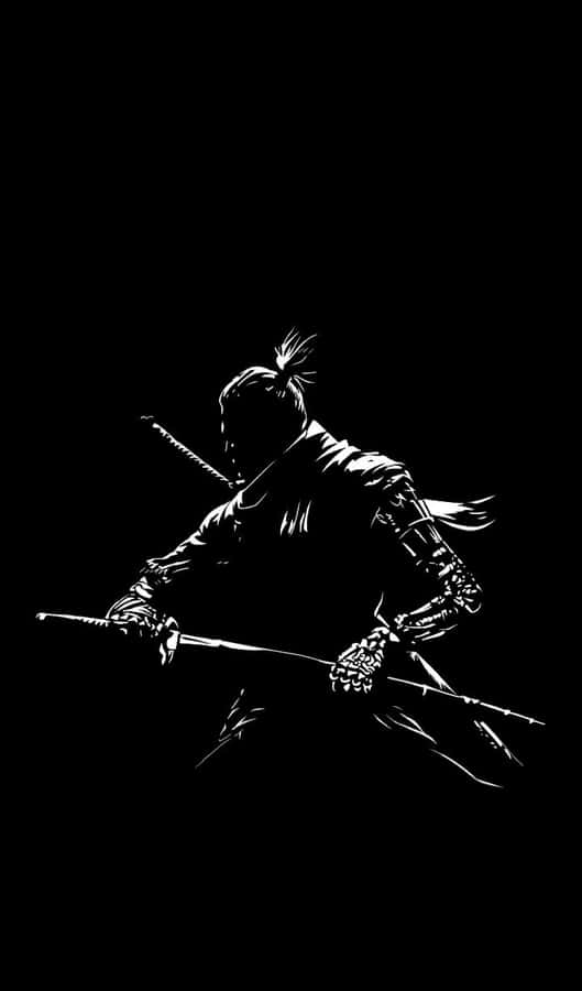 Silhouetteof Samurai Warrior Wallpaper