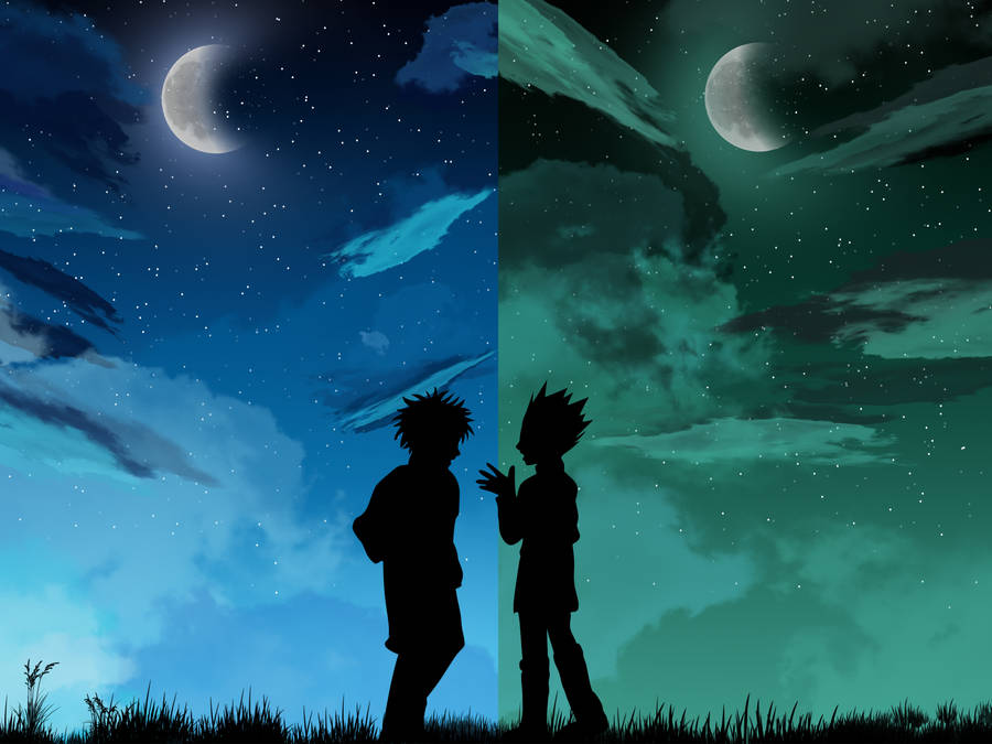 Silhouettes Of Gon And Killua 4k Wallpaper