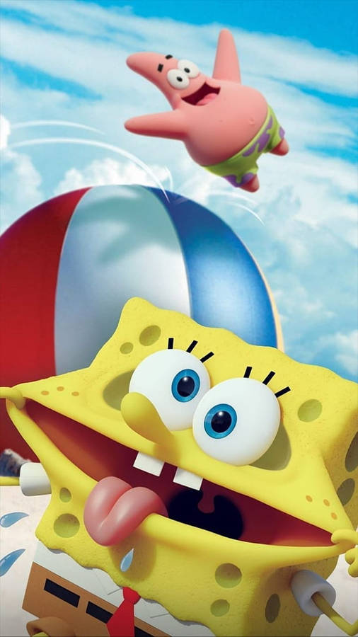 Silly Spongebob And Patrick 3d Phone Wallpaper