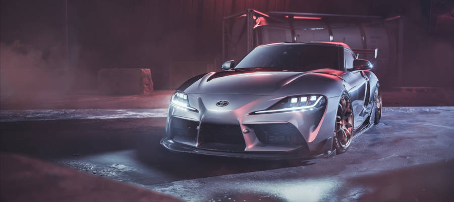 Silver 4k Supra Wallpaper