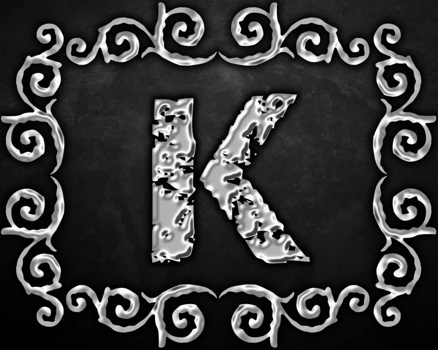 Silver Aesthetic Letter K Wallpaper