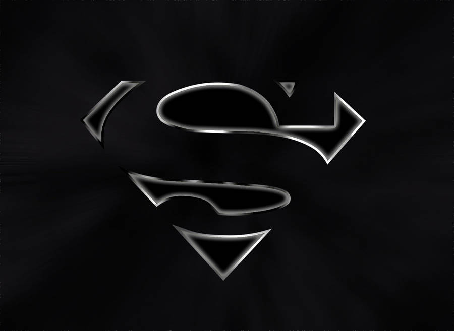 Silver Black Minimalist Superman Symbol Iphone Wallpaper