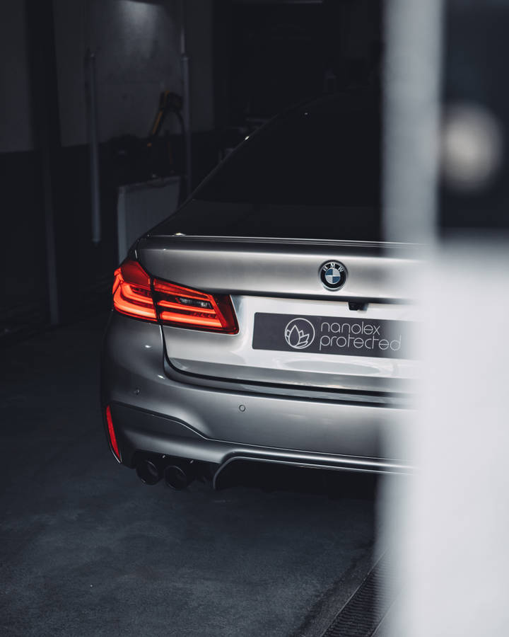 Silver Bmw M Rear View Wallpaper