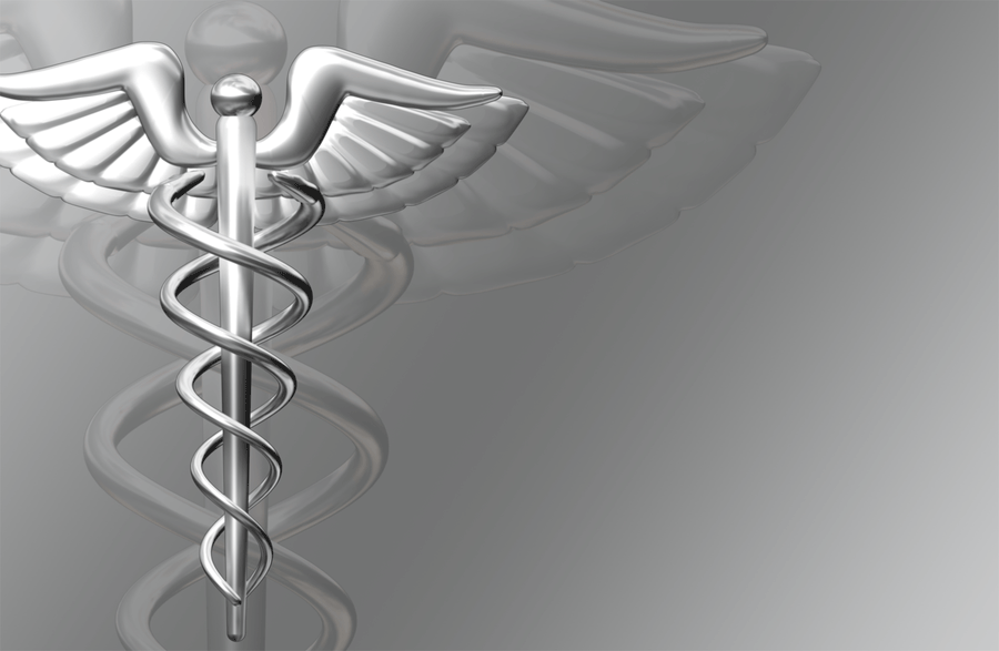 Silver Caduceus - The Symbol Of Medicine Wallpaper