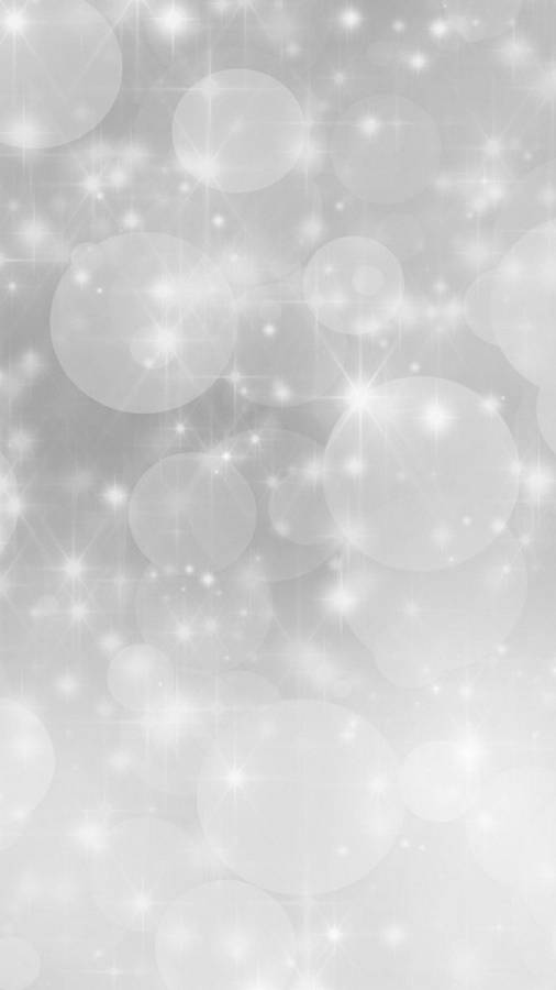 Silver Glitter Bokeh Wallpaper