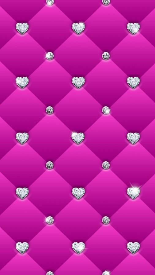 Silver Hearts Pretty Phone Wallpaper