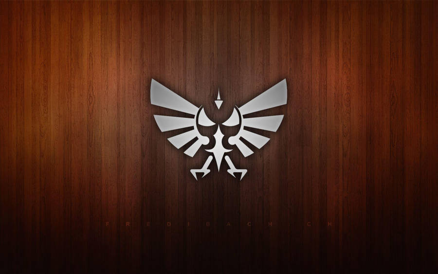 Silver Logo On Wood Wallpaper