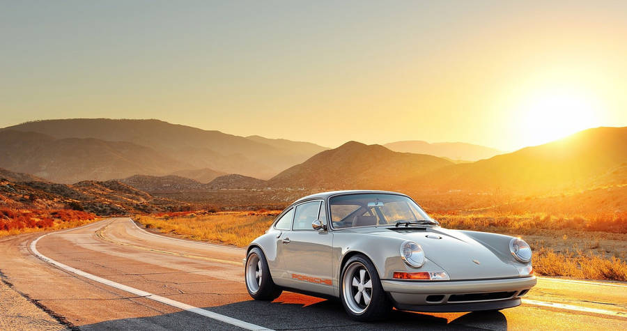 Silver Metallic Singer Porsche Wallpaper