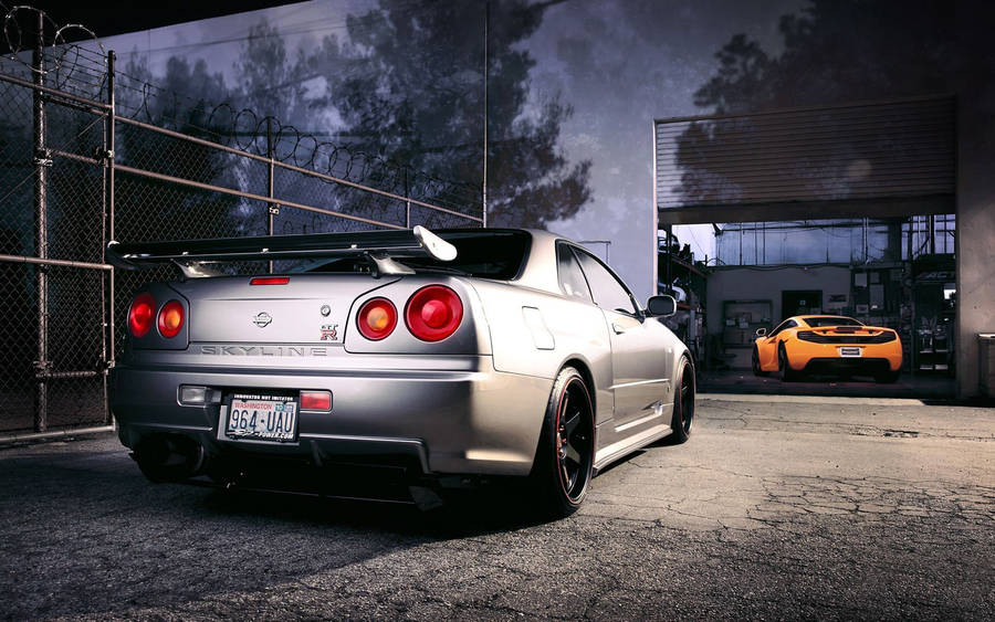 Silver Nissan Skyline Gtr R33 Wallpaper