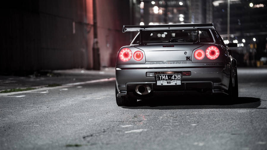 Silver Nissan Skyline Gtr R34 Wallpaper