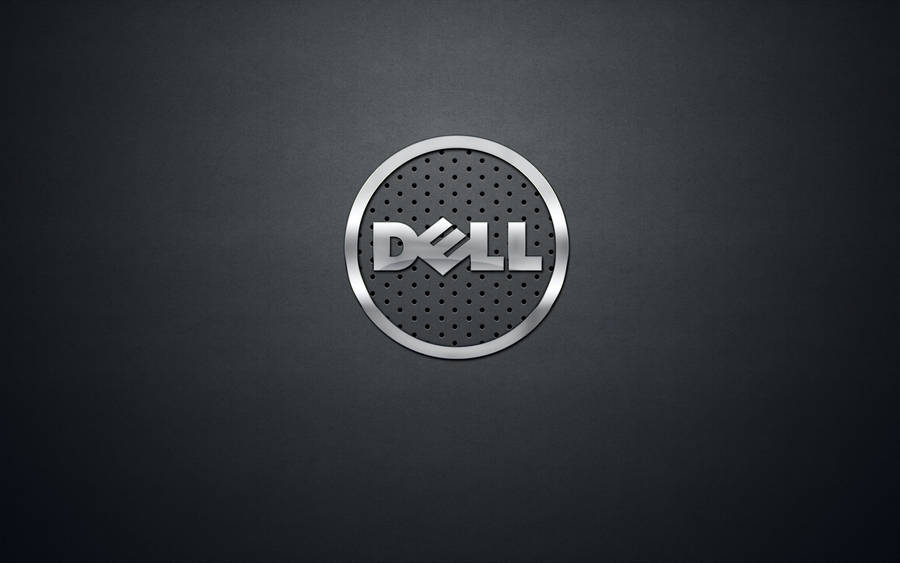 Silver Perforated Dell Laptop Logo Wallpaper