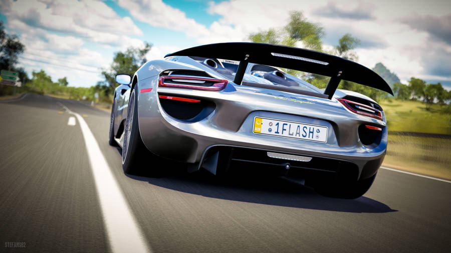 Silver Porsche From Forza Horizon 3 Wallpaper