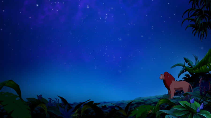 Simba Starry Night Sky Wallpaper