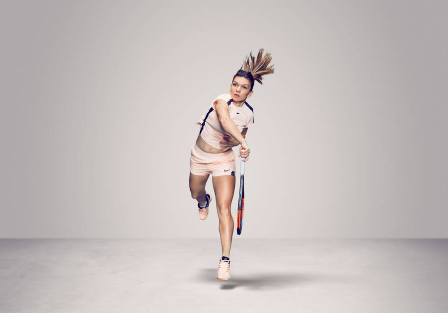 Simona Halep Overhead Shot In Studio Wallpaper