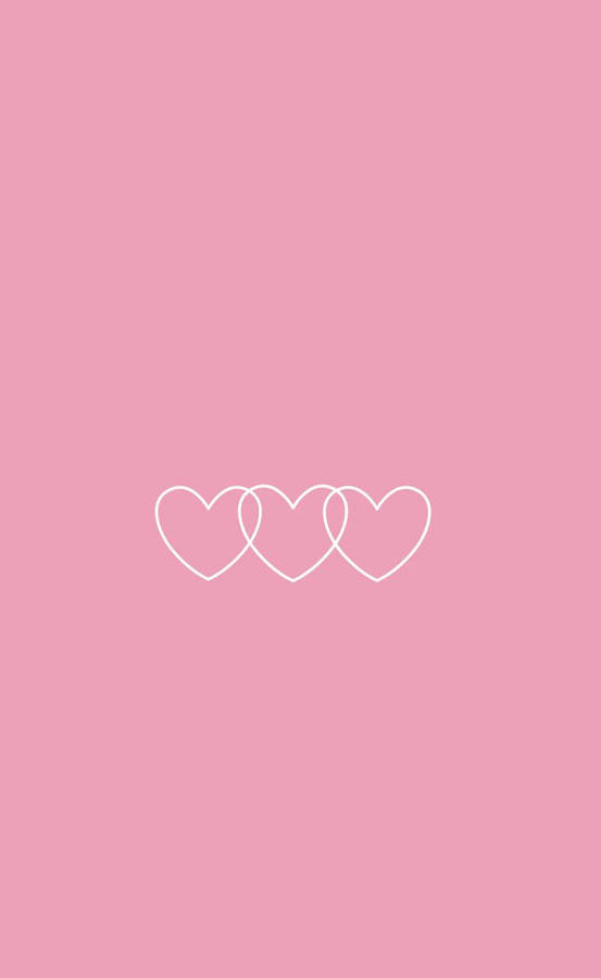 Simple Aesthetic Girly Hearts Wallpaper