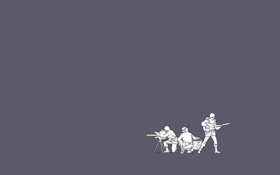 Simple Aesthetic Musician Soldiers Wallpaper