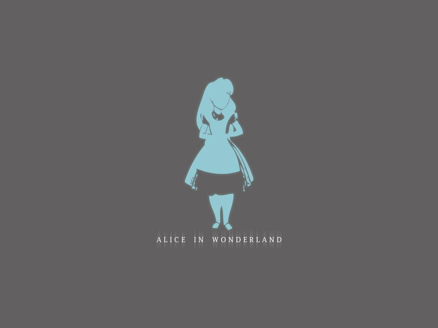 Simple Alice In Wonderland Silhouette Wallpaper
