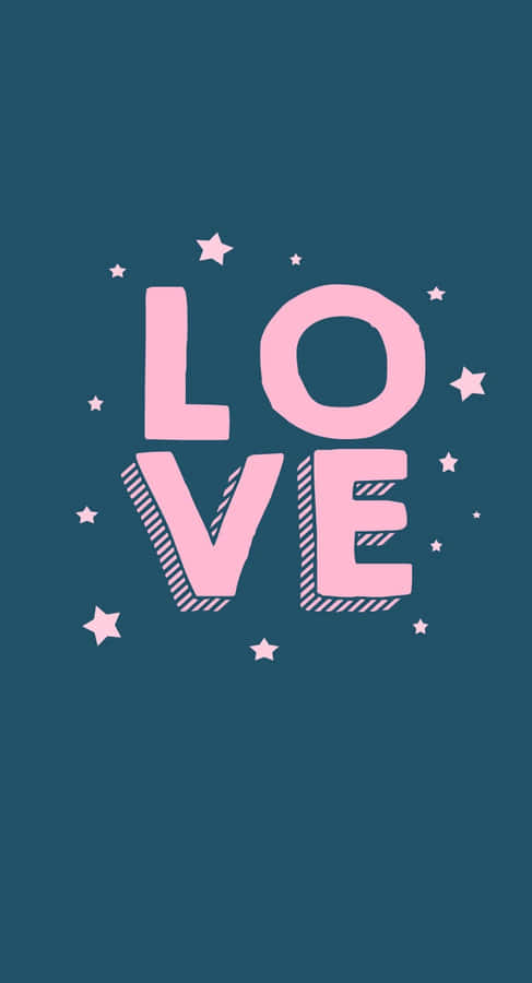 Simple And Cute Valentines Love Typography Wallpaper