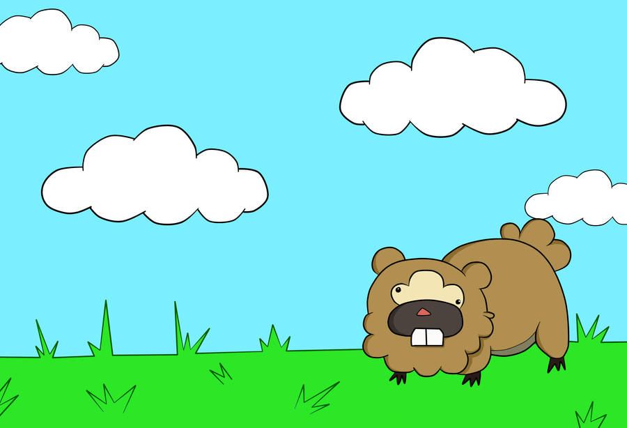 Simple Bidoof Digital Art Wallpaper