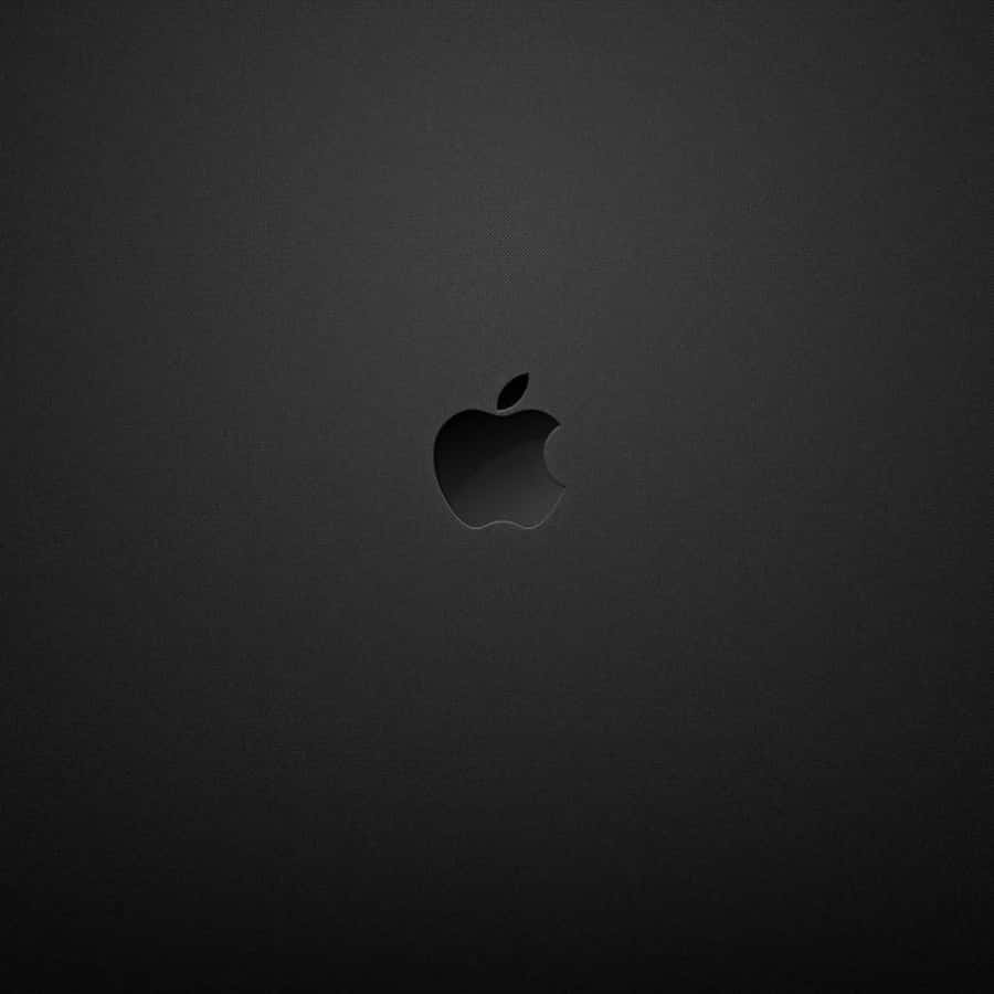 Simple Black Ipad With Apple Logo Wallpaper