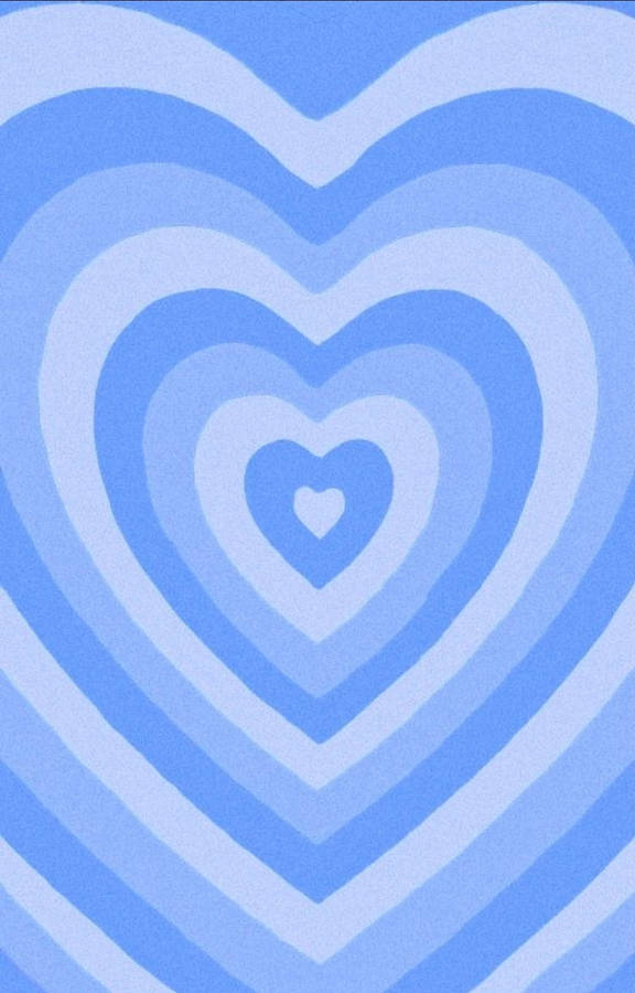 Simple Blue Aesthetic Hearts Wallpaper