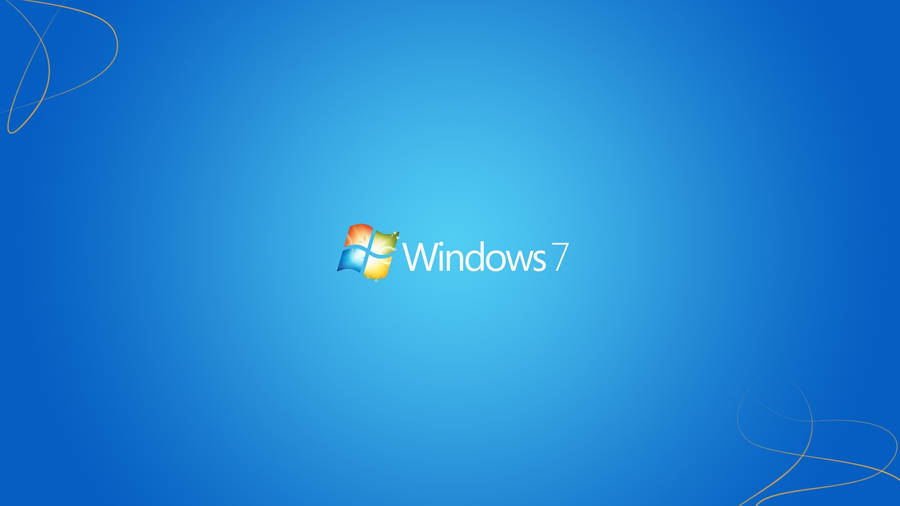 Simple Blue Windows 7 Screen Wallpaper
