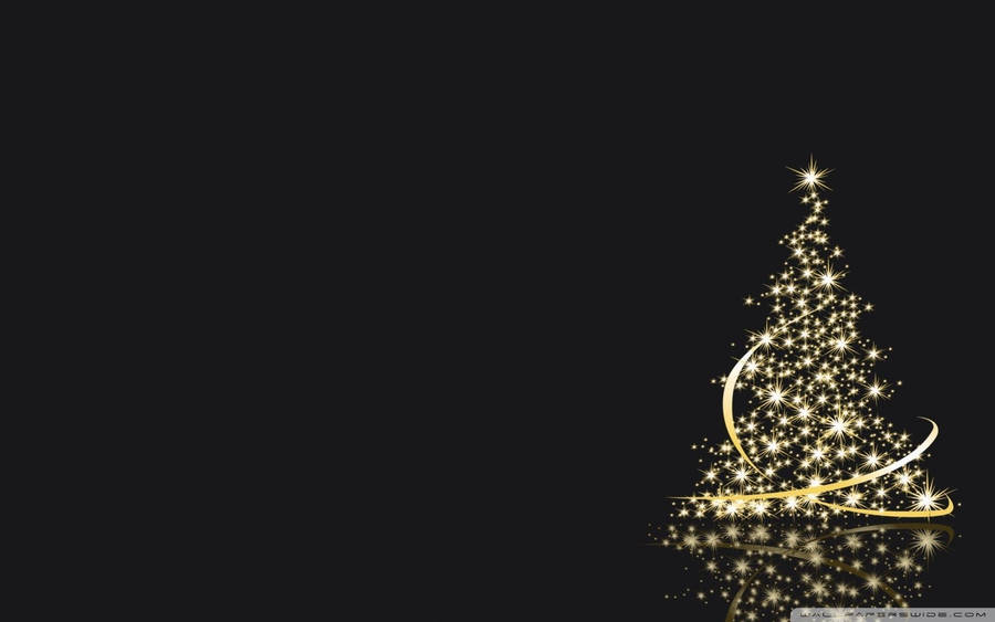 Simple Christmas Tree Sparkles Wallpaper