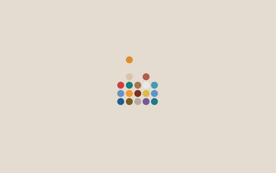 Simple Clean Colored Dots Wallpaper