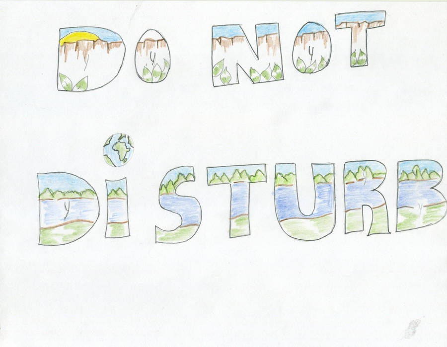 Simple Do Not Disturb Drawing Wallpaper