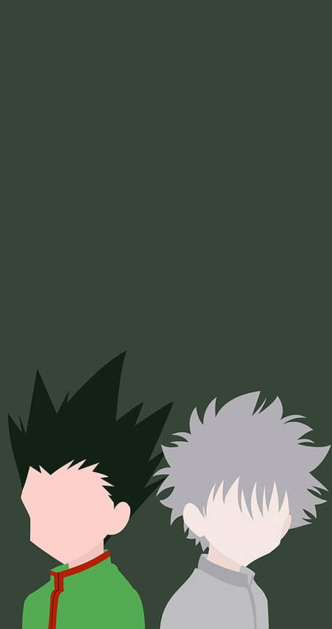 Simple Gon And Killua Digital Drawing Wallpaper