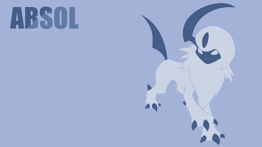 Simple Lavender Absol Wallpaper