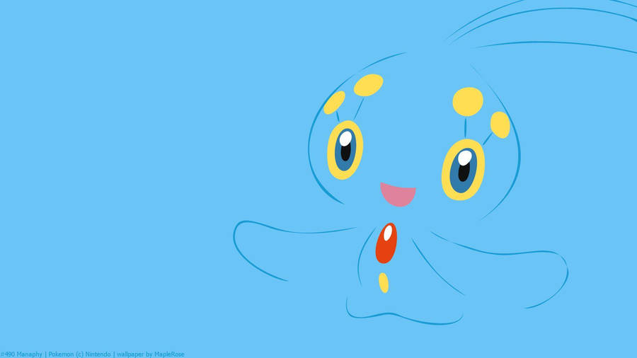 Simple Manaphy Outline Wallpaper