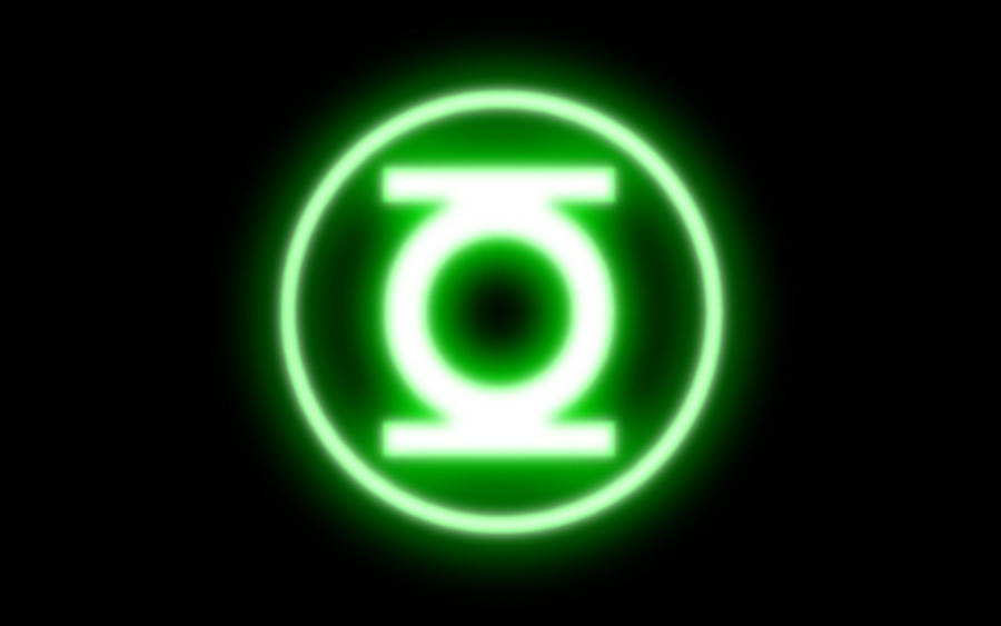 Simple Neon Green Lantern Logo Wallpaper