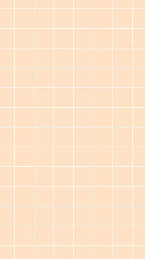 Simple Peach And White Grid Aesthetic Wallpaper