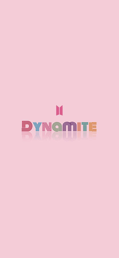 Simple Pink Bts Dynamite Logo Wallpaper