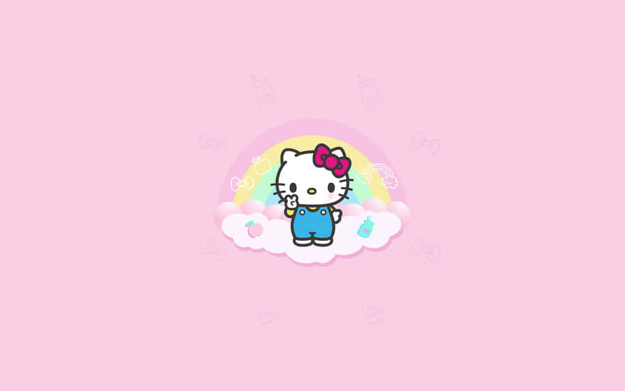 Simple Pink Hello Kitty Wallpaper