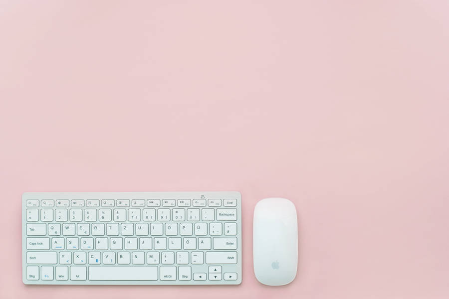 Simple Pink Workspace Blogging Backdrop Wallpaper