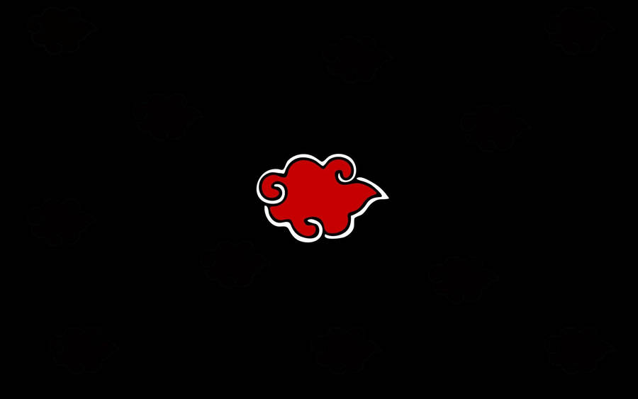 Simple Red Akatsuki Cloud Wallpaper