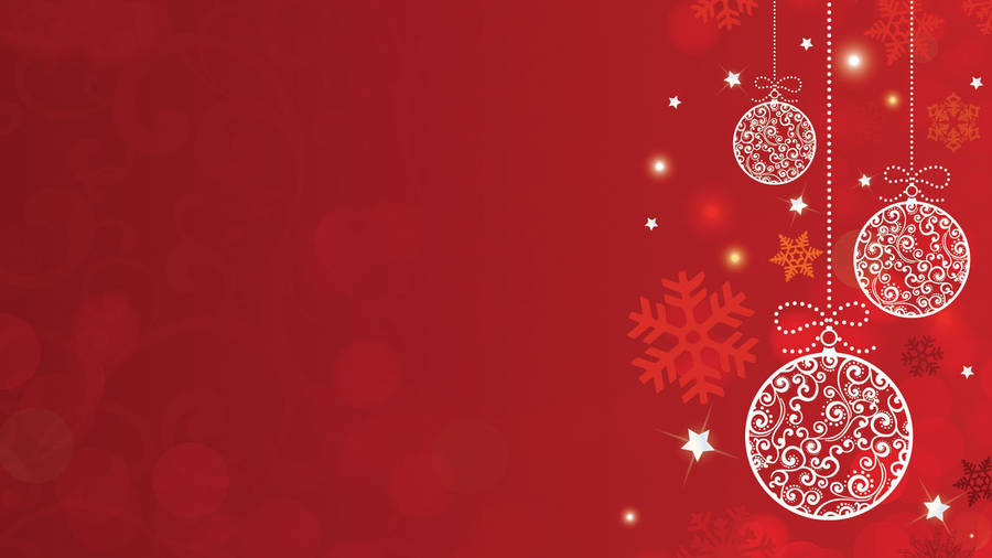 Simple Red And White Christmas Background Wallpaper