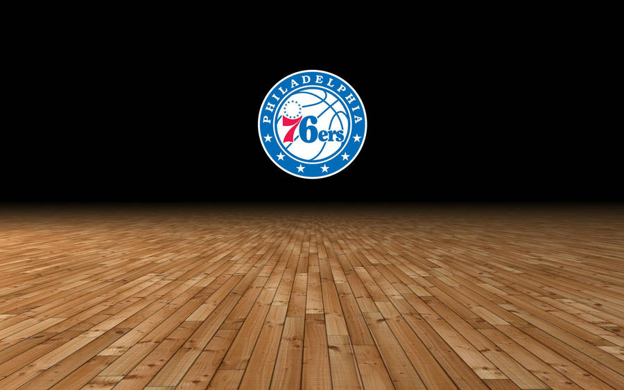 Simple Sixers Team Logo Art Wallpaper