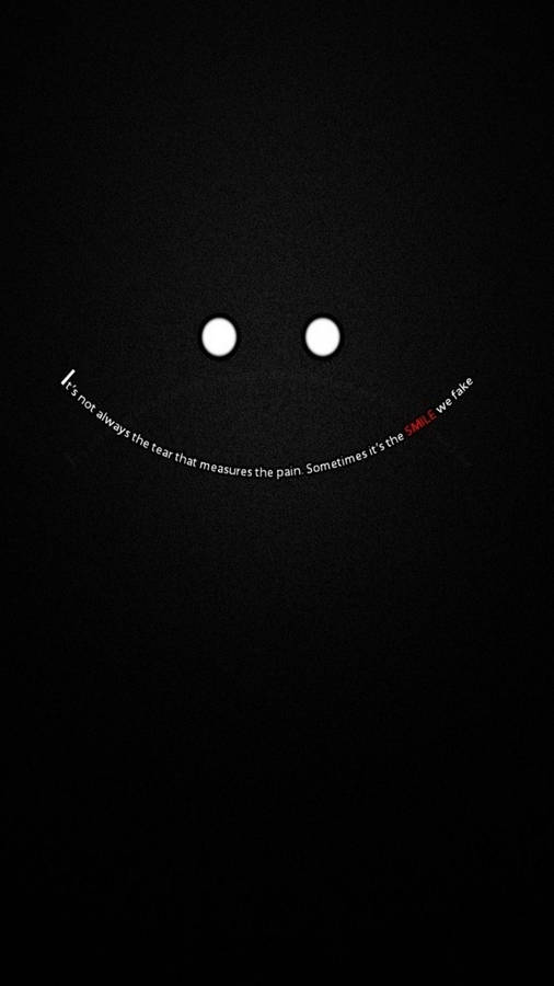 Simple Smiley Emoji Cool Black Background Wallpaper