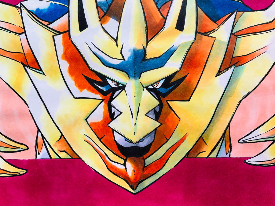 Simple Zamazenta Fan Art Wallpaper