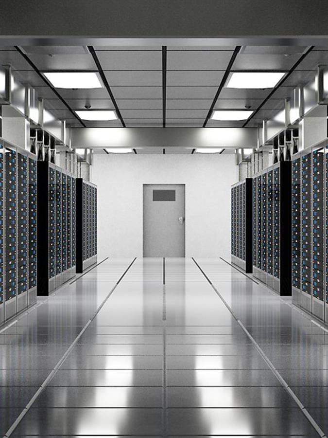 Simplistic Data Center Room Wallpaper