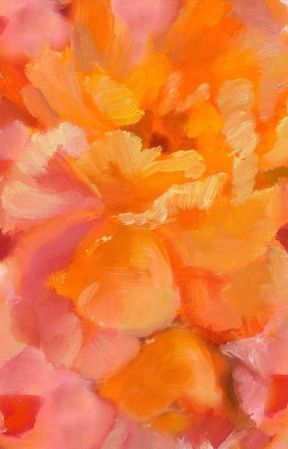 Simplistic Yet Stylish - Get The Snazzy Orange Iphone Today! Wallpaper