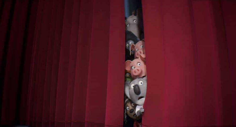 Sing 2 Characters Peeking Wallpaper