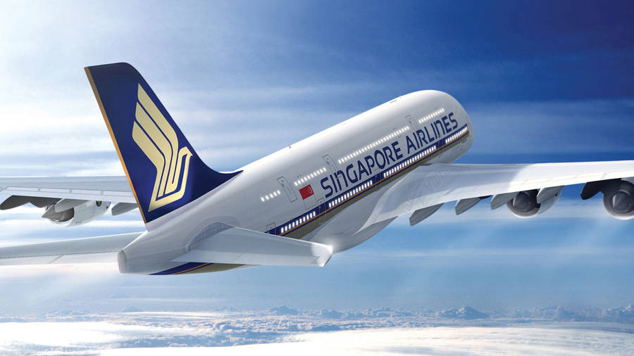 Singapore Airlines Tilted Flying Wallpaper