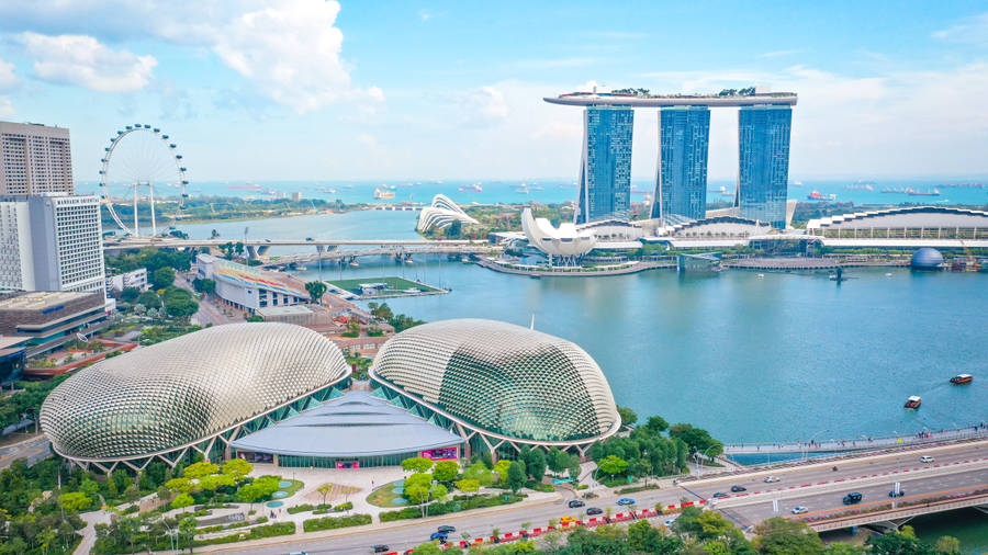 Singapore's Beautiful Marina Bay Wallpaper