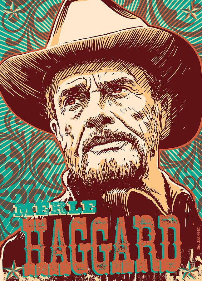 Singer Merle Haggard Art Wallpaper