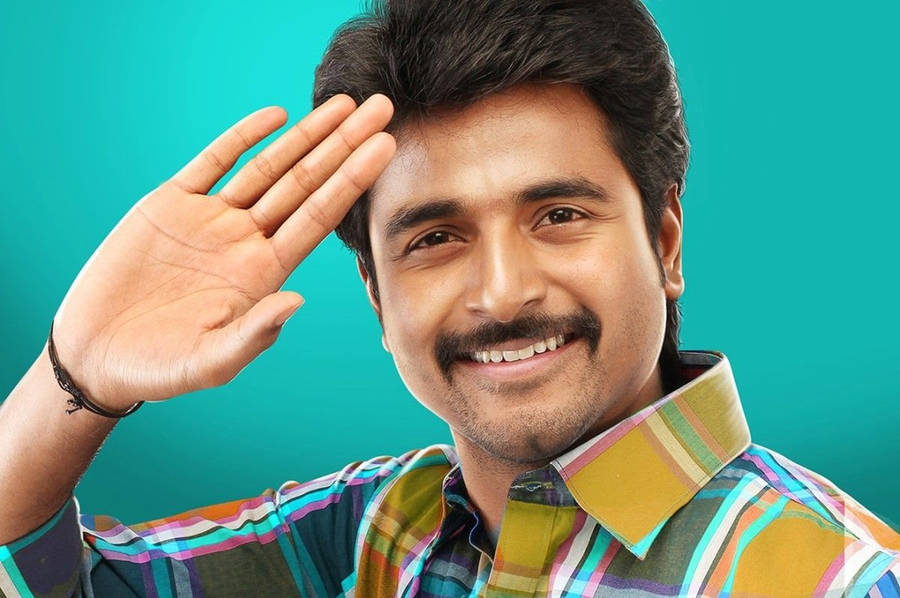 Sivakarthikeyan Waving With Smile Wallpaper