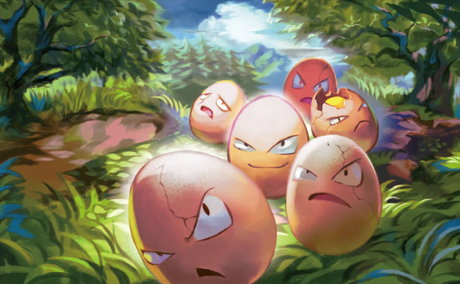 Six Exeggcute Cool Pokemon Wallpaper